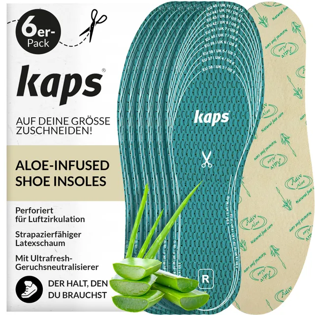 kaps-aloe-vera-einlegesohlen-6-paar-zuschneidbar-gr-36-46 image 1