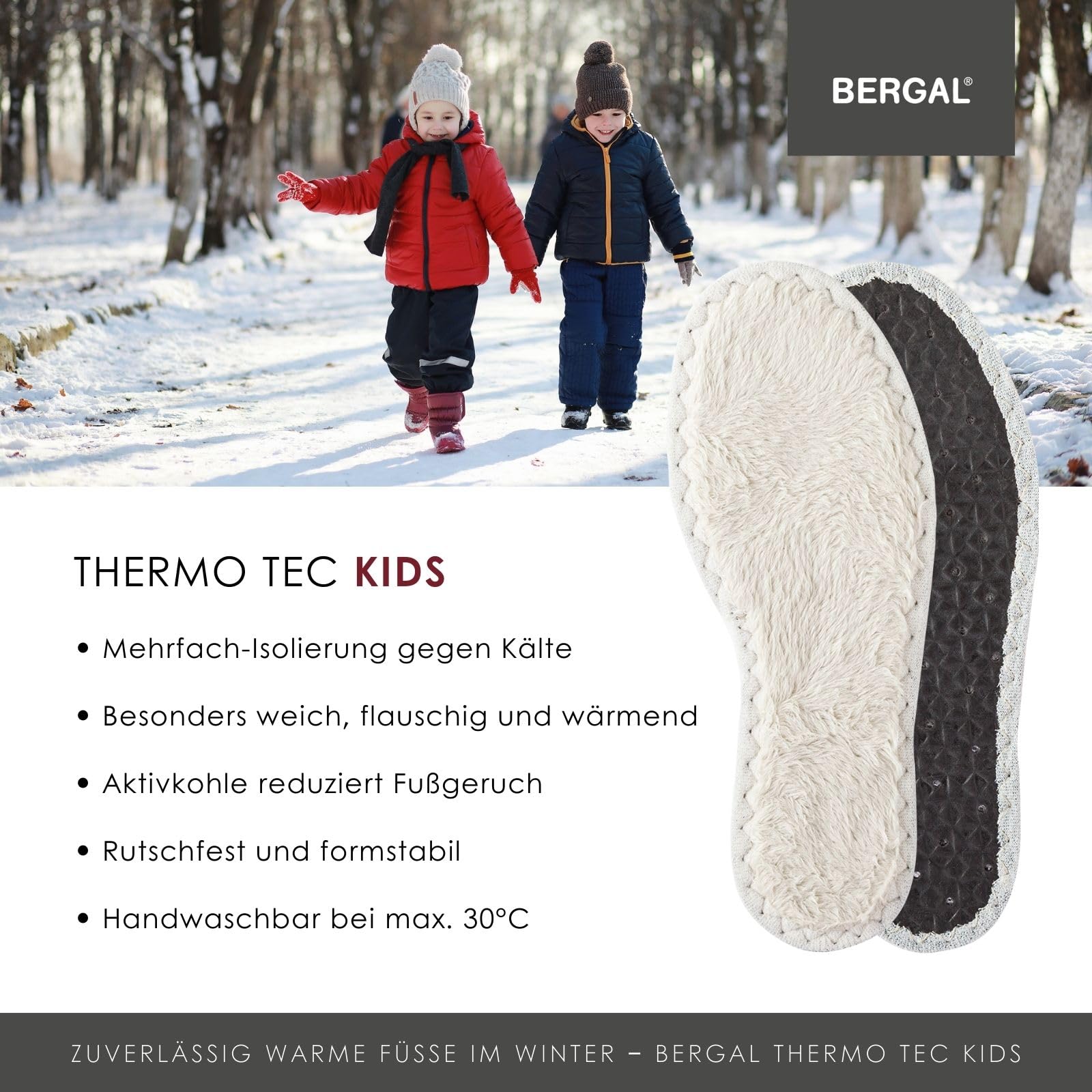 bergal-thermo-tec-kinder-wintersohlen-gr-33-flauschig image 3