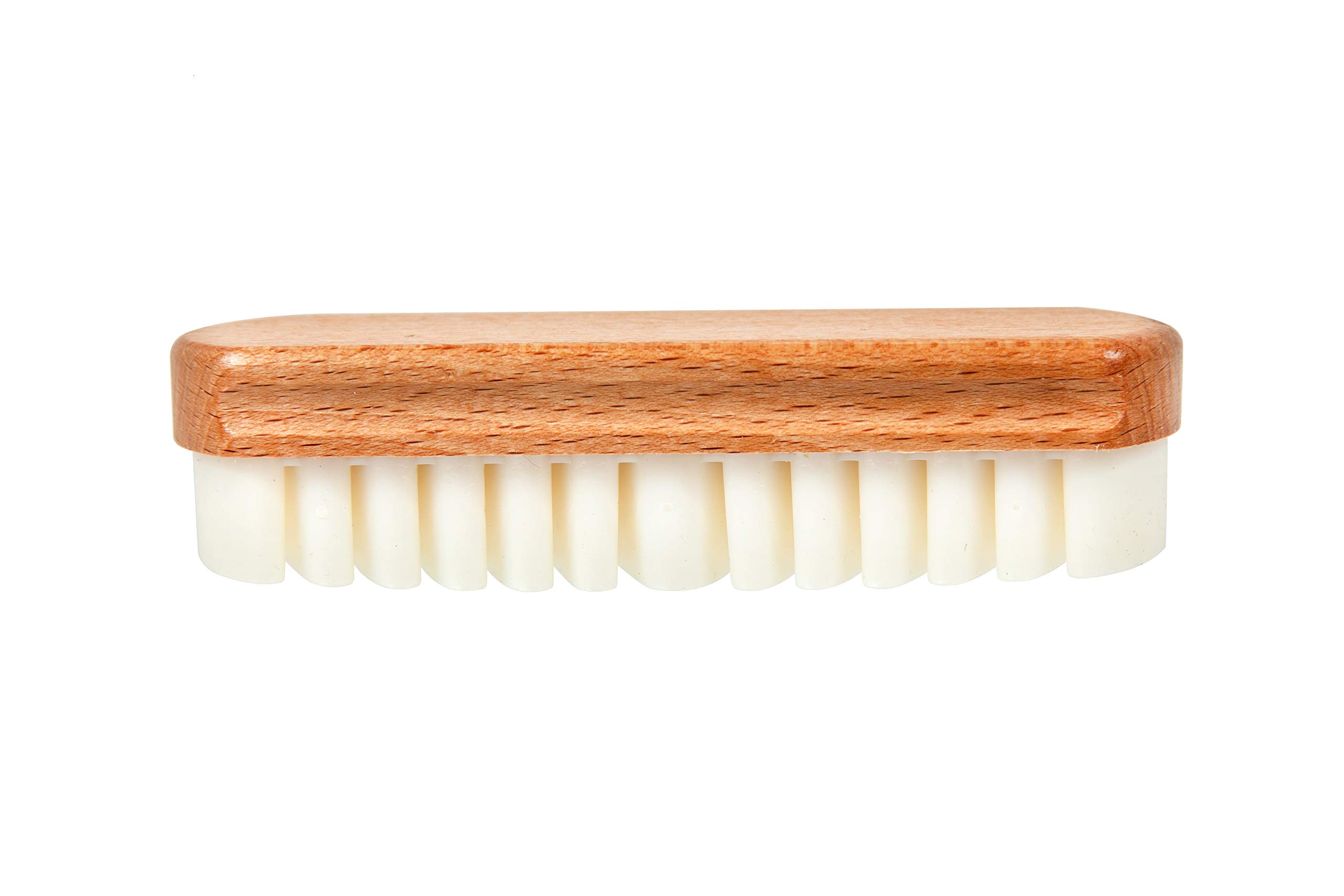 kaps-wildlederb-rste-holz-mit-gummikrepp-f-r-nubuk-wildleder-ca-12-cm image 2