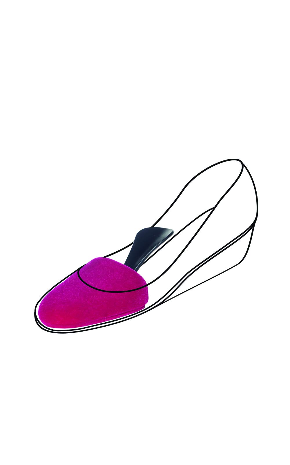 kaps-schaumstoff-schuhspanner-mit-griff-und-veloursbezug-f-r-ballerinas image 4