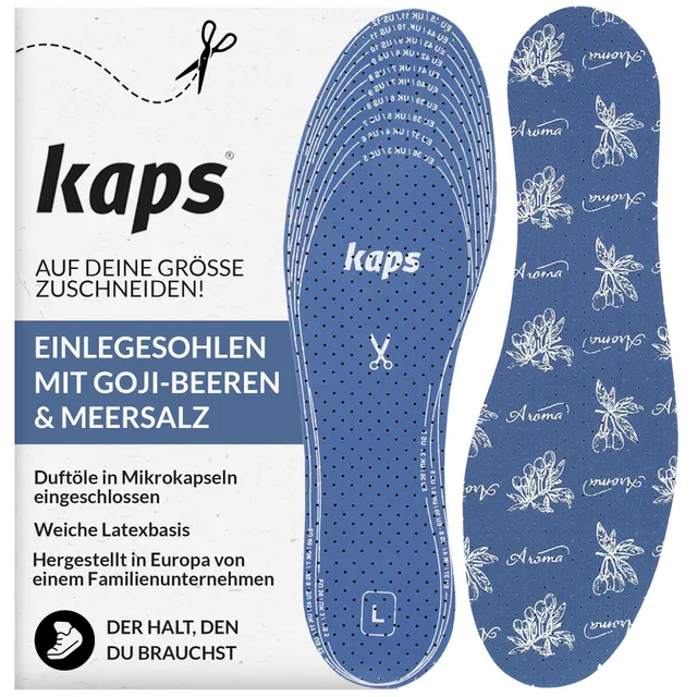 kaps-aroma-blue-einlegesohlen-goji-beere-meersalz-gr-35-46-zum-zuschneiden image 1