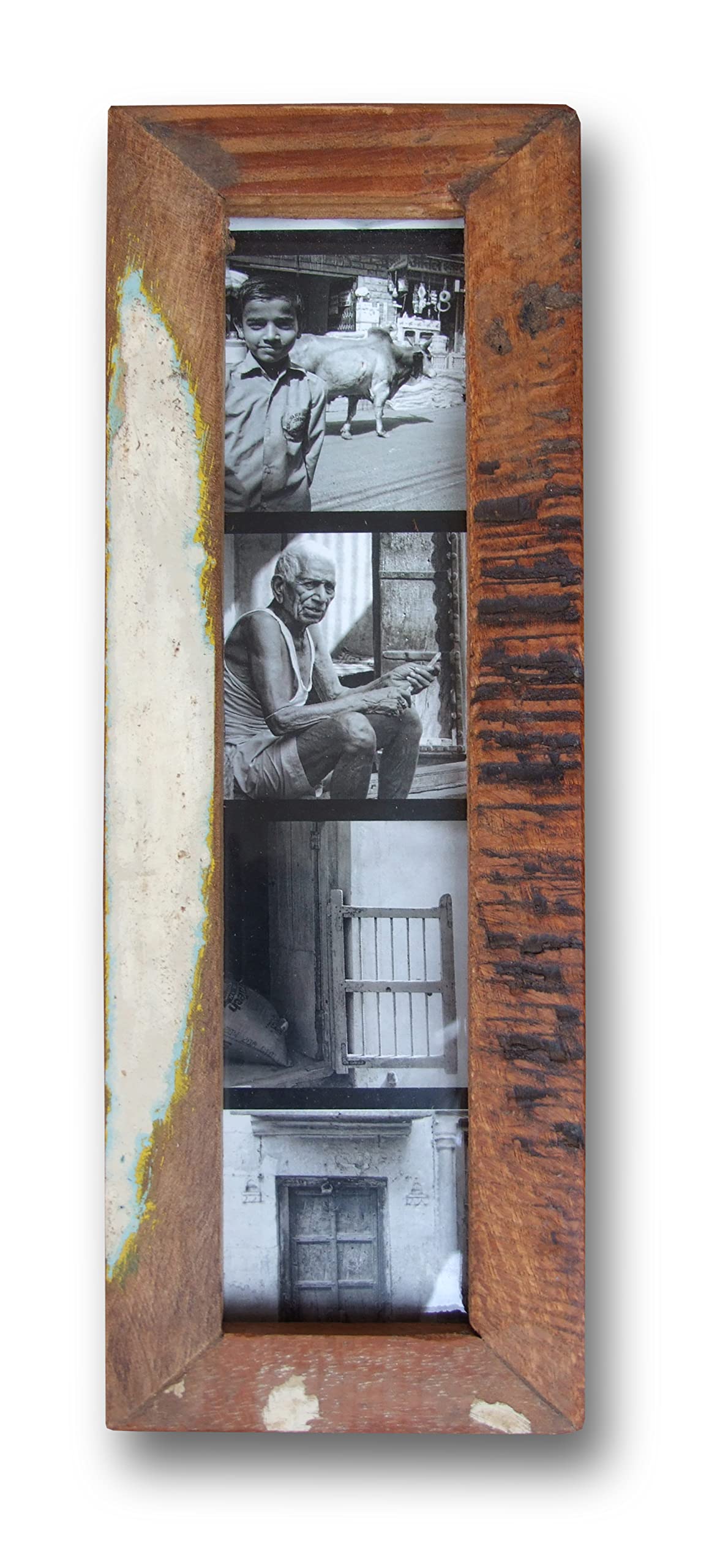 nawemo-photopix-recycling-bilderrahmen-altholz-24x8-cm-f-r-passbildstreifen image 1