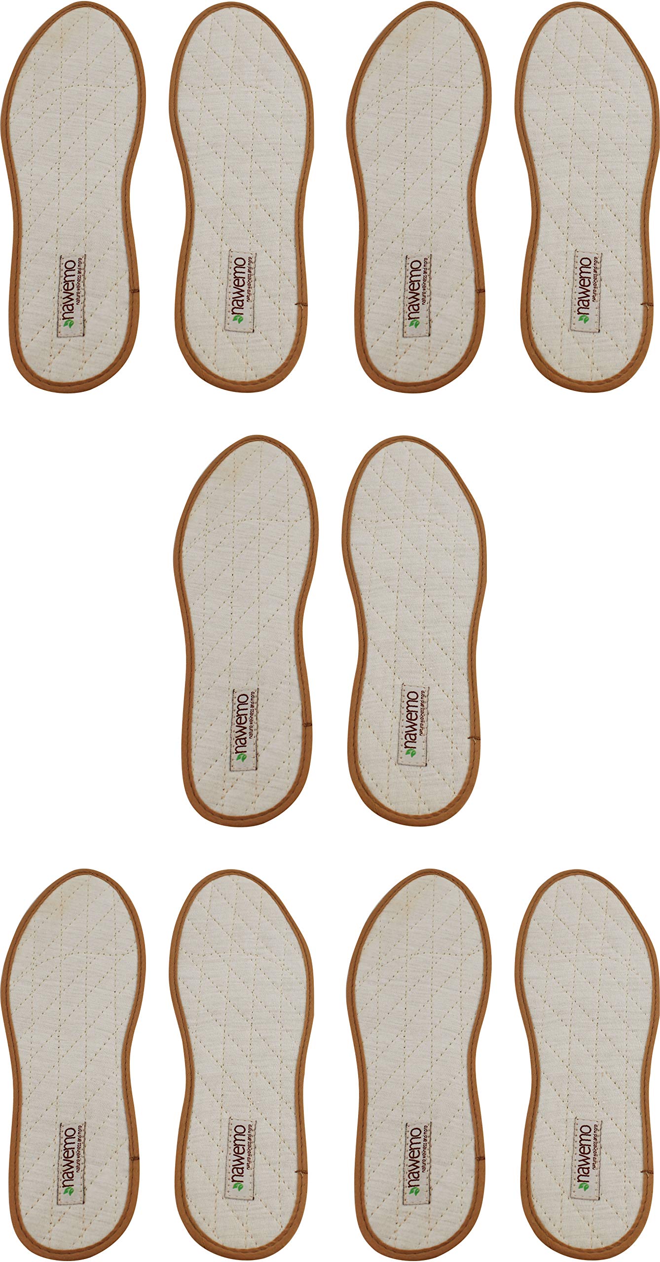 nawemo-zimtsohlen-hell-5er-pack-einlegesohlen-beige-gr-39-40 image 1
