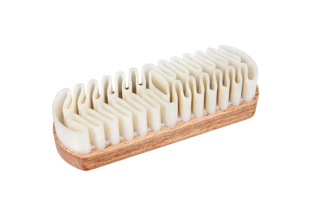 kaps-wildlederb-rste-holz-mit-gummikrepp-f-r-nubuk-wildleder-ca-12-cm image 1