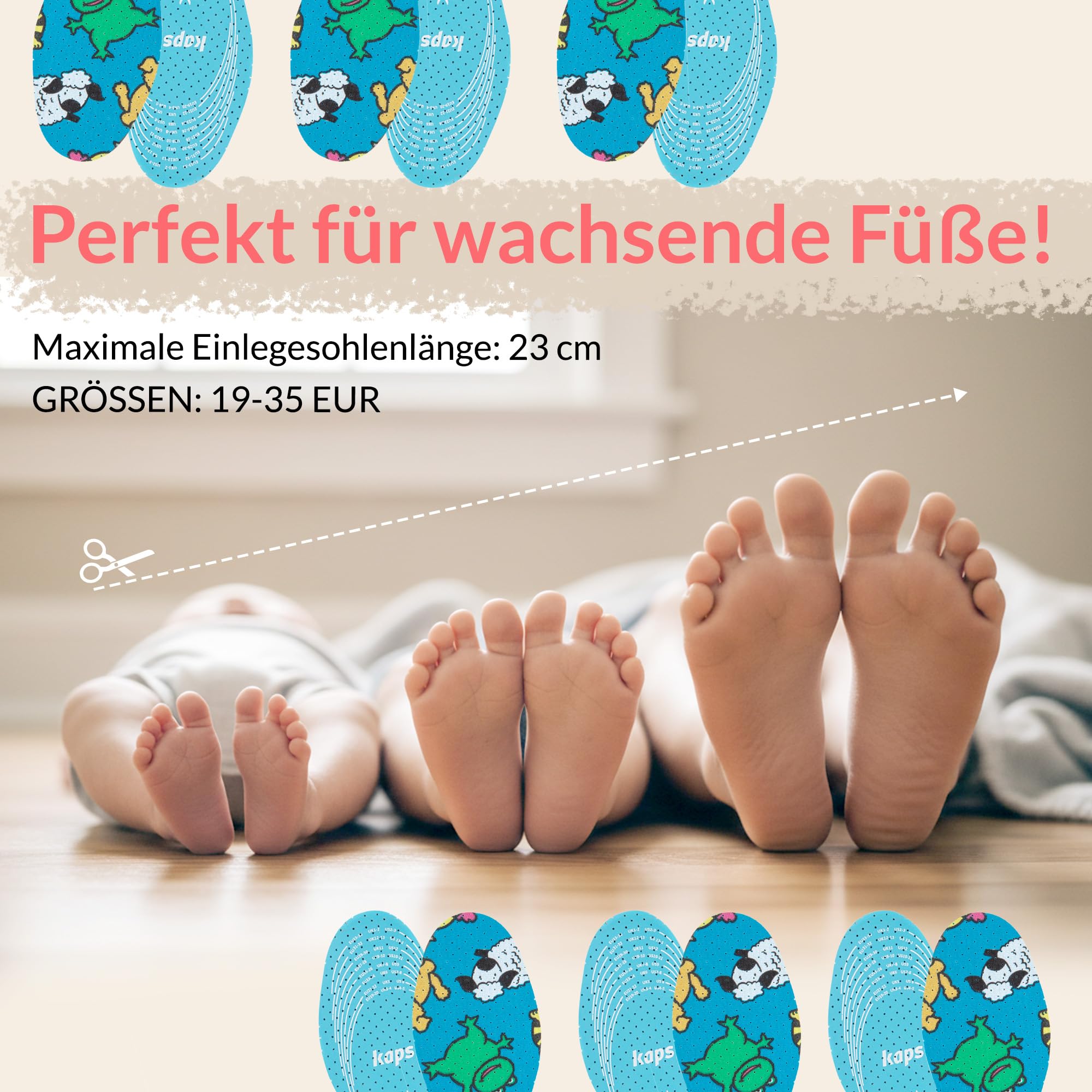 kaps-offspring-einlegesohlen-kinder-zuschneidbar-6-paar image 6