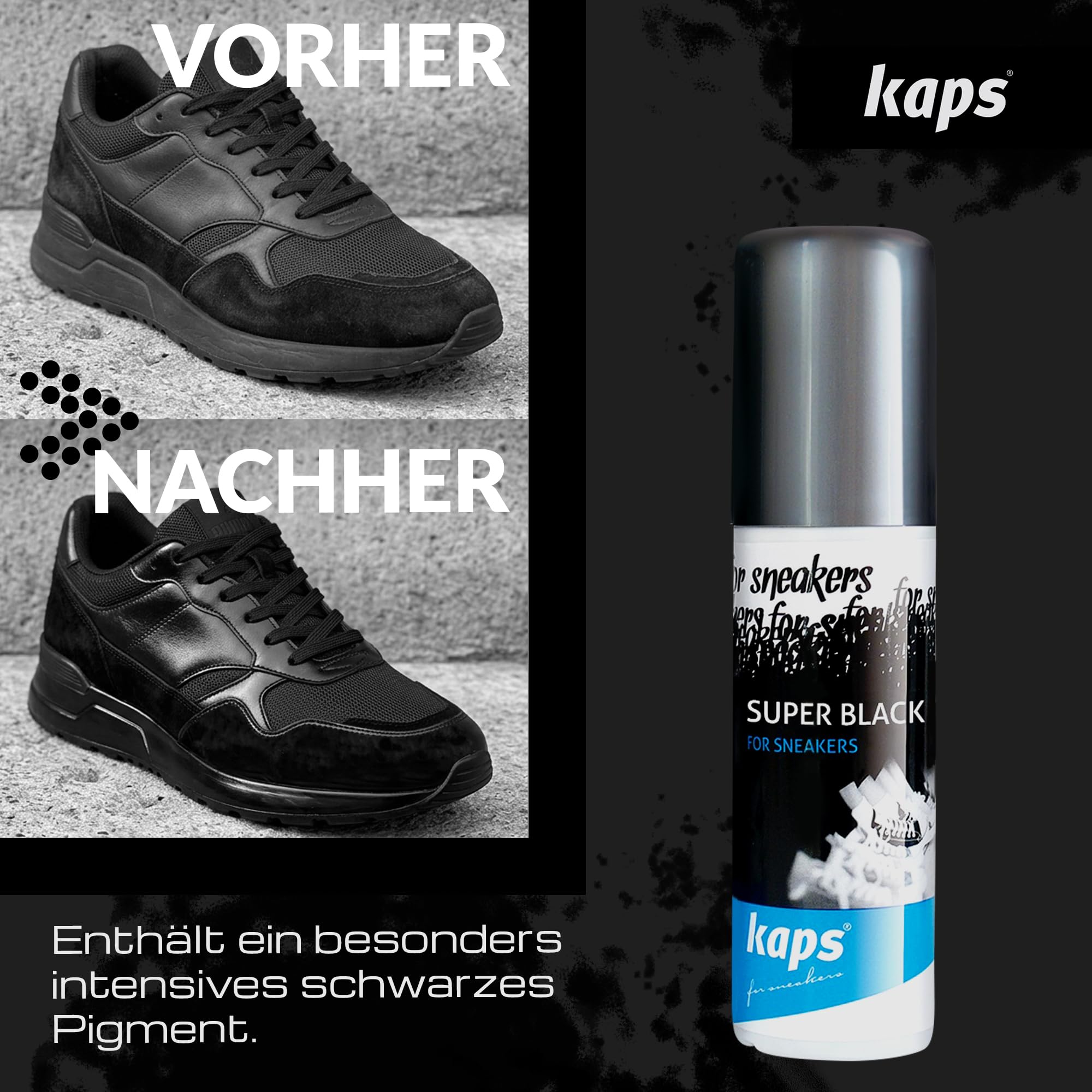 kaps-super-black-schuhcreme-schwarz-75-ml-mit-schwamm-applikator image 3