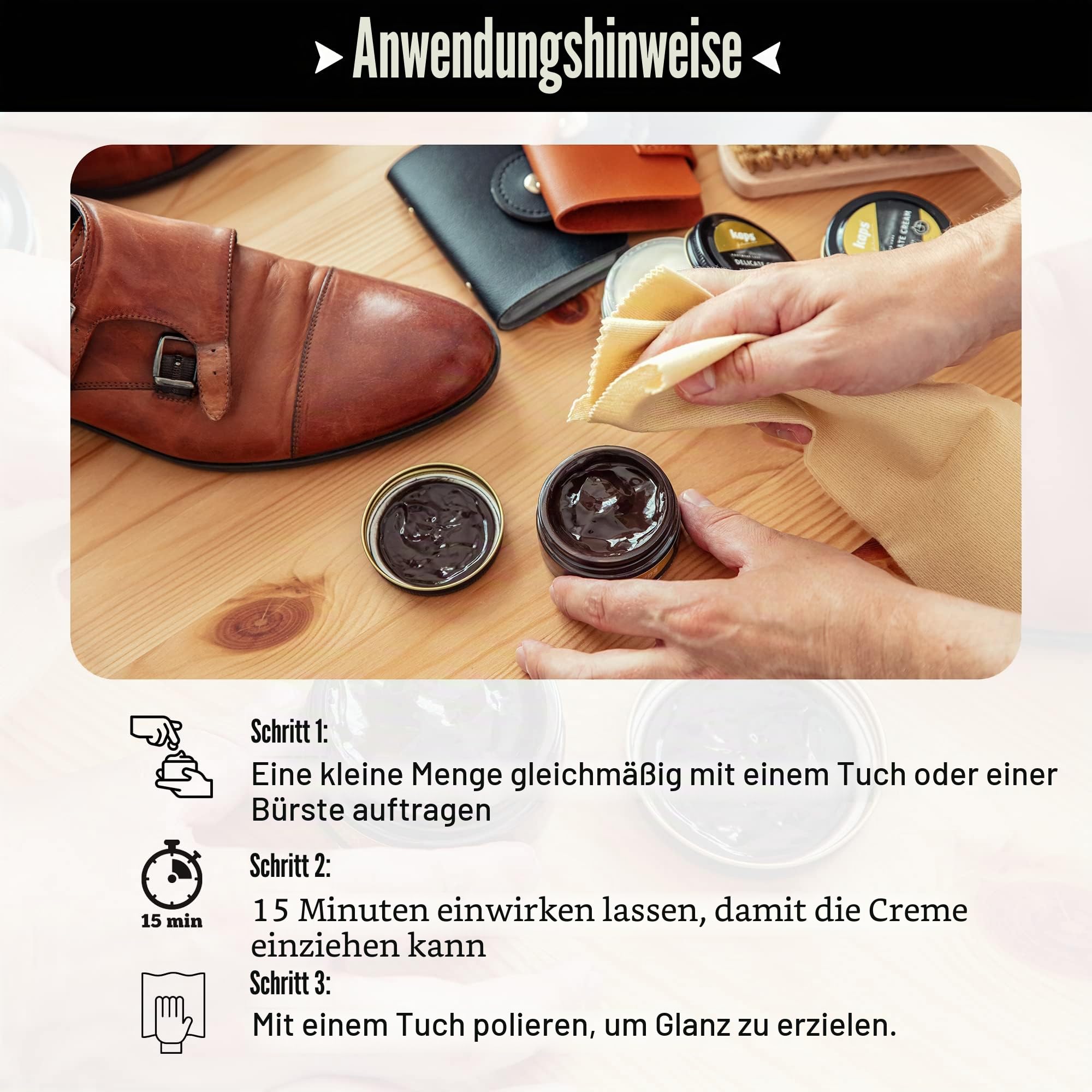 kaps-schuhcreme-set-3x-50-ml-mit-baumwolltuch-f-r-glattleder-kunstleder image 2