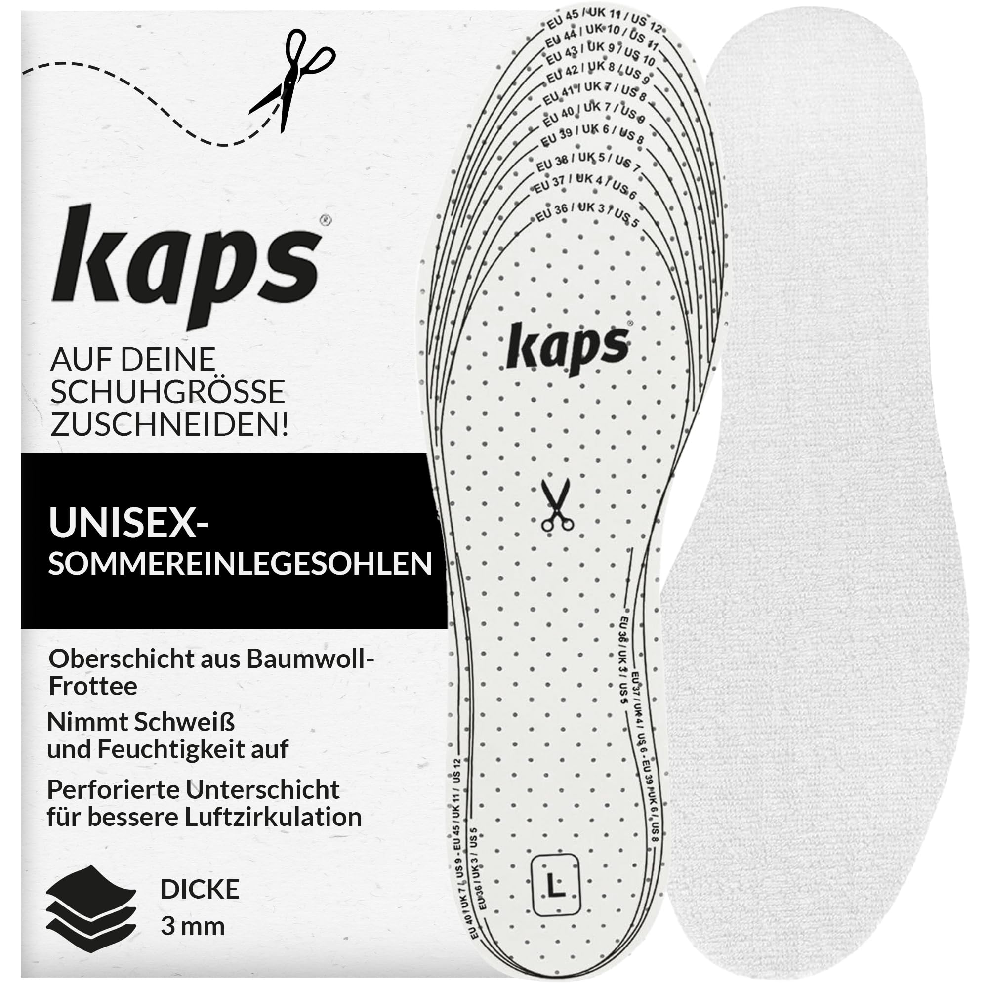 kaps-frottee-einlegesohlen-damen-und-herren-zum-zuschneiden-bis-eu-46-30-cm-d-nn image 1