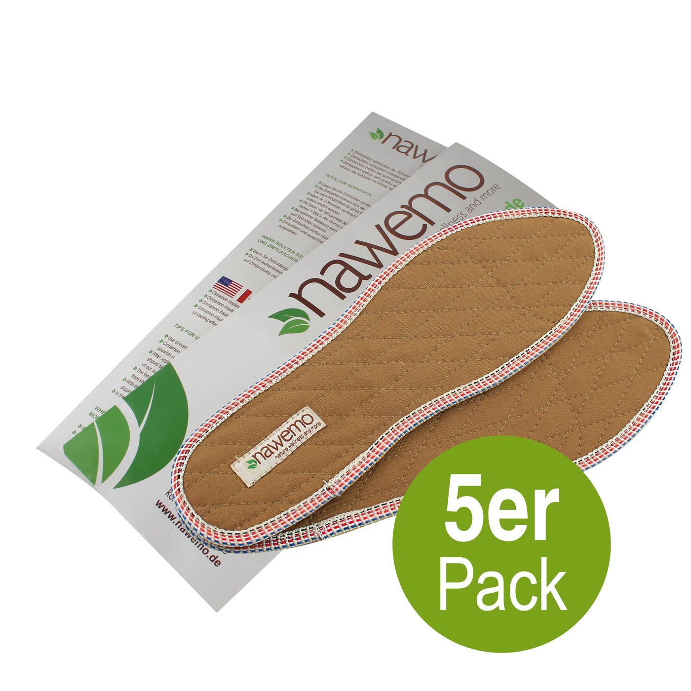 nawemo-zimtsohlen-einlegesohlen-5er-pack-gr-44 image 3
