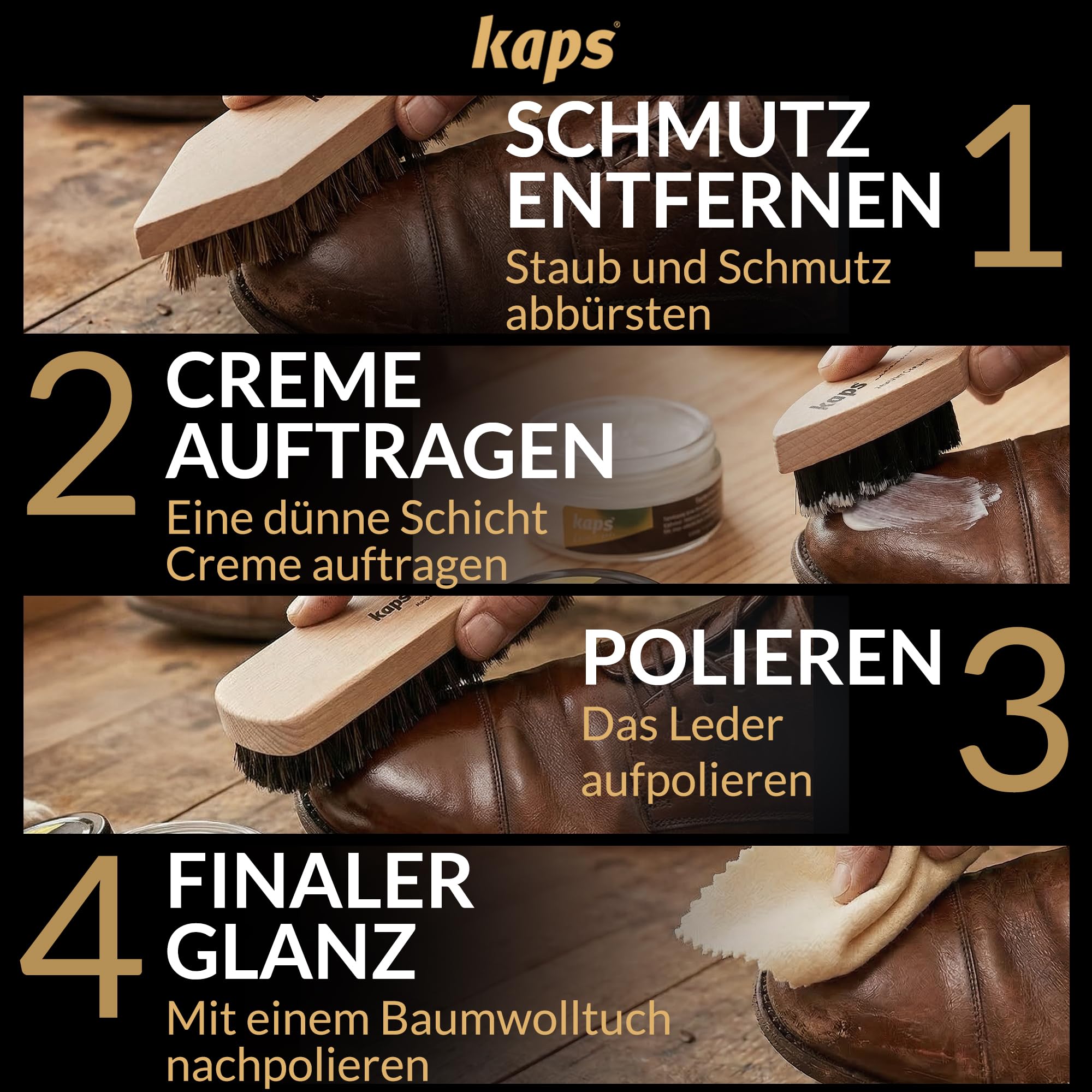 kaps-schuhputzset-f-r-lederschuhe-stiefel-9-teilig-im-kiefernholz-kasten image 6