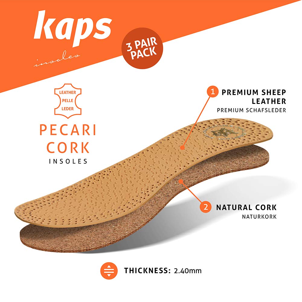 kaps-pecari-cork-premium-einlegesohlen-3-paar-schaffellleder-mit-naturkork-und-a image 2