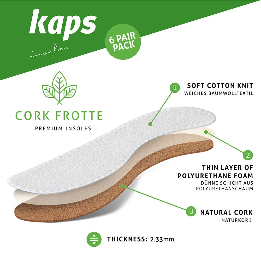 kaps-frottee-kork-einlegesohlen-6-paar-naturkork-schuheinlagen-set-ultraleicht image 3