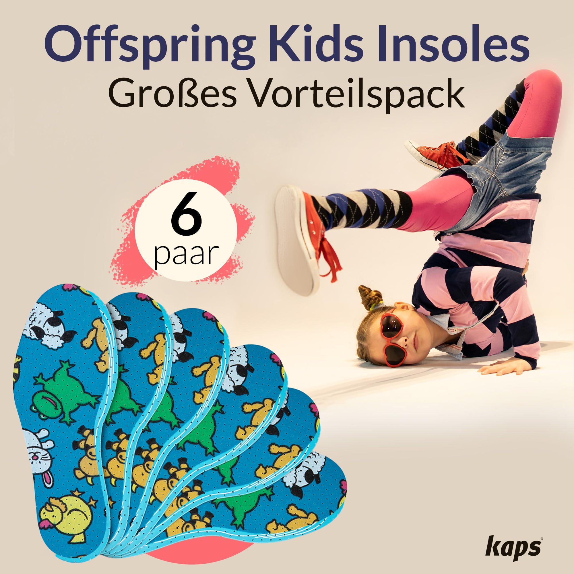 kaps-offspring-einlegesohlen-kinder-zuschneidbar-6-paar image 2