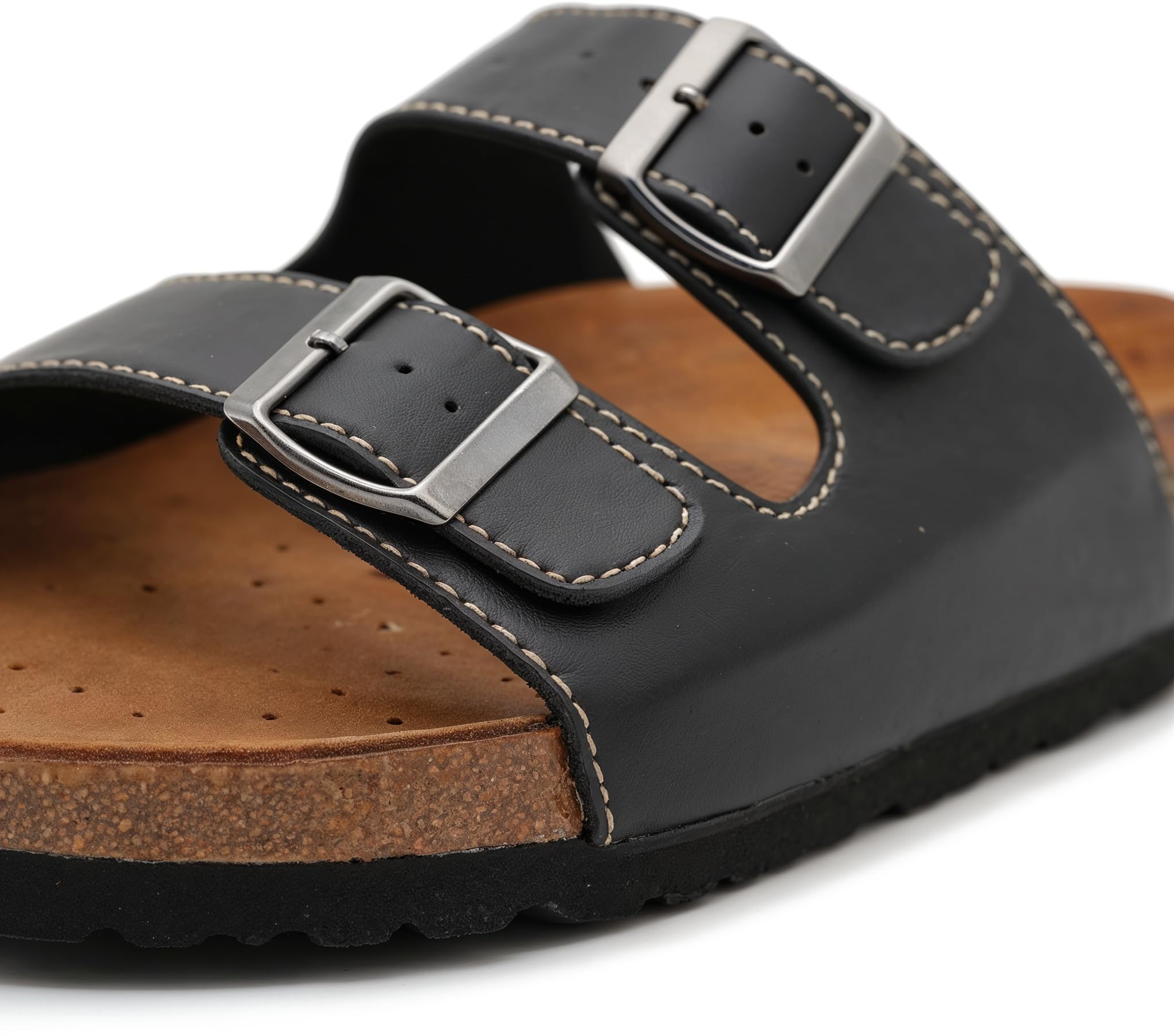 nawemo-zimtlatschen-leder-fu-bett-zimt-sandalen-schwarz image 3
