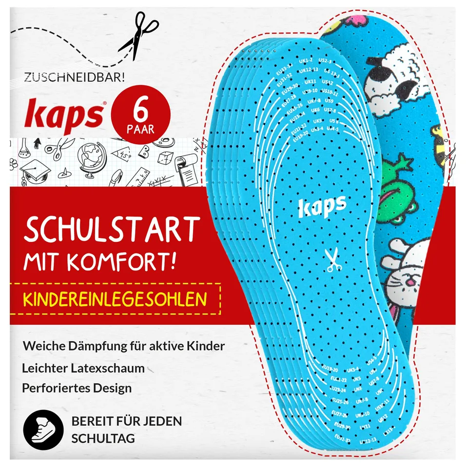kaps-offspring-einlegesohlen-kinder-zuschneidbar-6-paar image 1