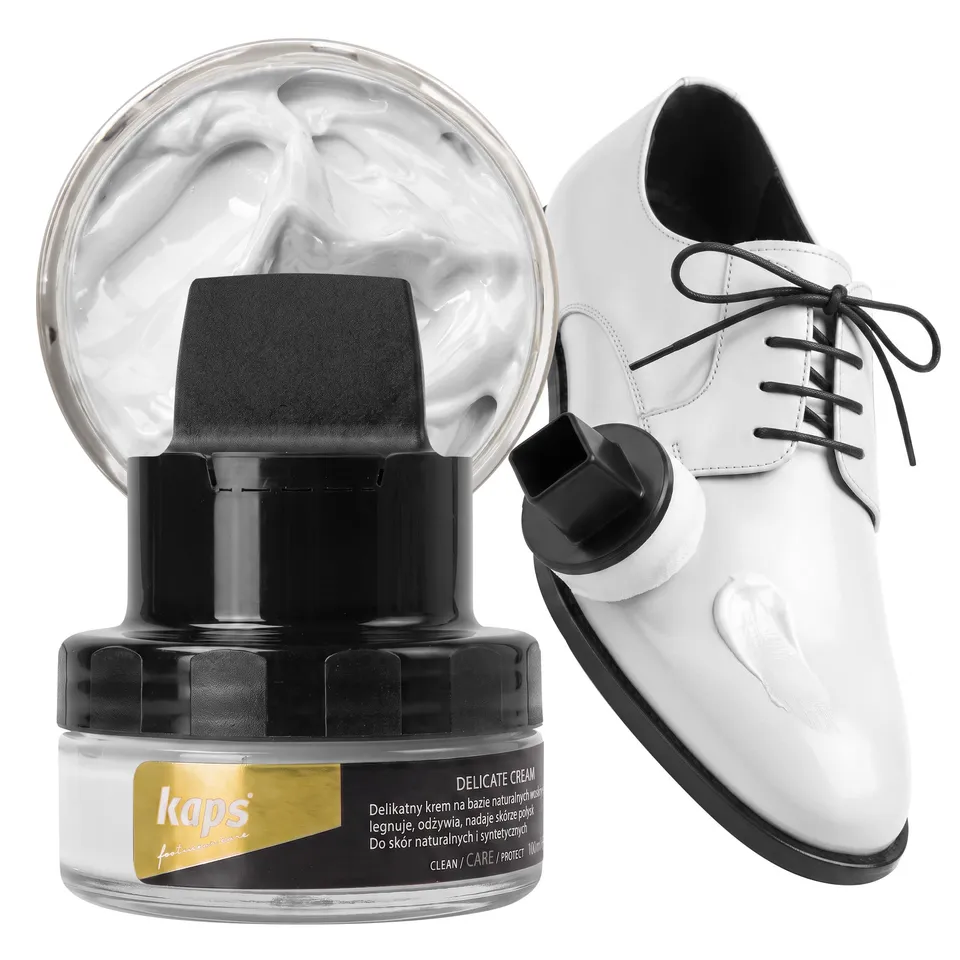 kaps-schuhcreme-mit-schwamm-50-ml-glattleder-und-kunstleder-pflege image 1