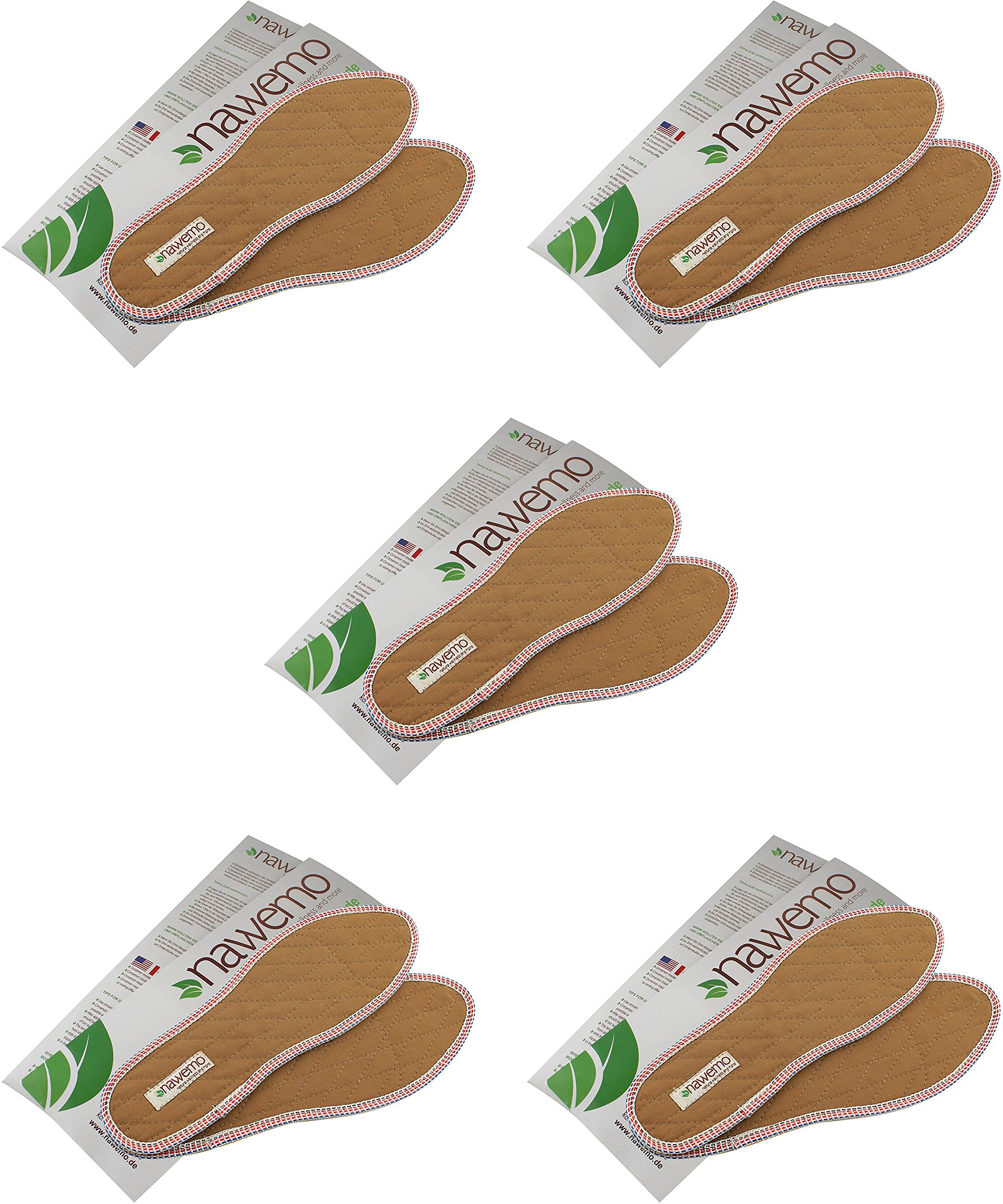 nawemo-zimtsohlen-einlegesohlen-5er-pack-gr-44 image 1