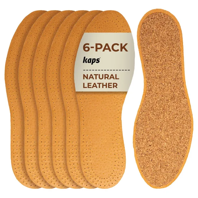 kaps-leather-cork-schuheinlagen-set-6-paar-leder-kork image 1