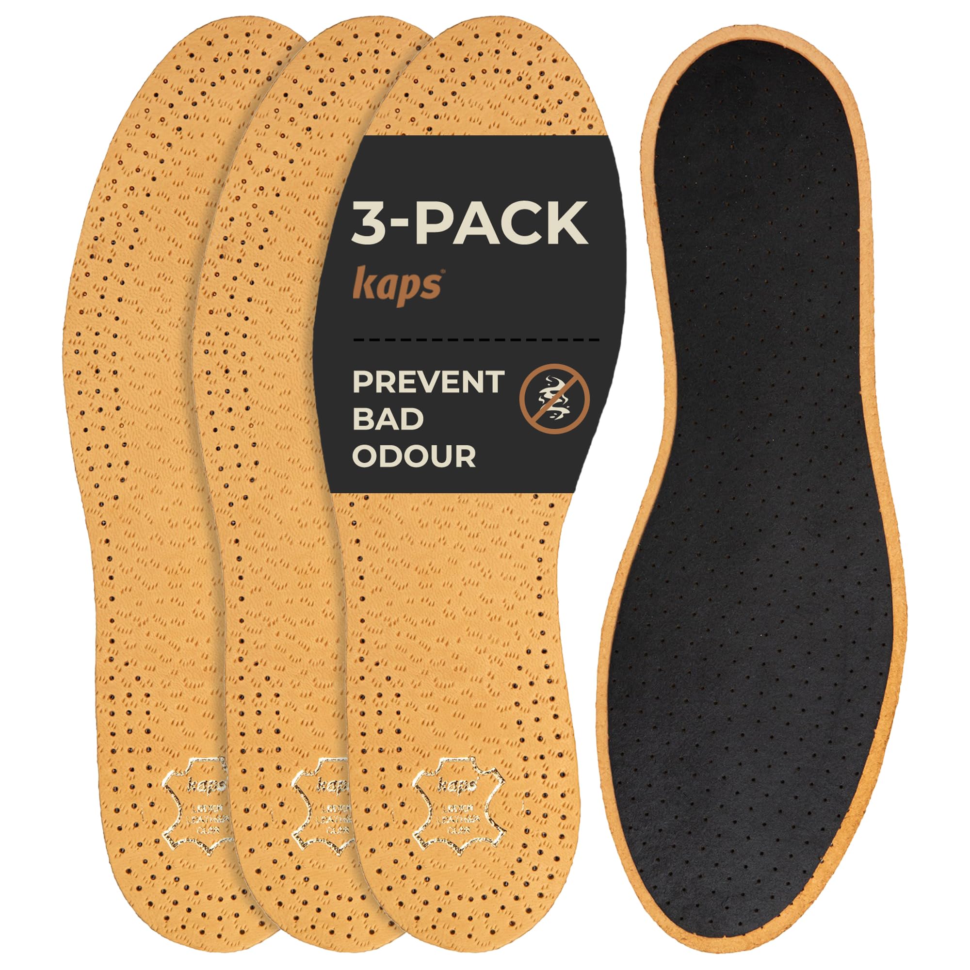 kaps-pecari-carbon-einlegesohle-damen-36-3-paar-schaffell-leder-mit-aktivkohle image 1
