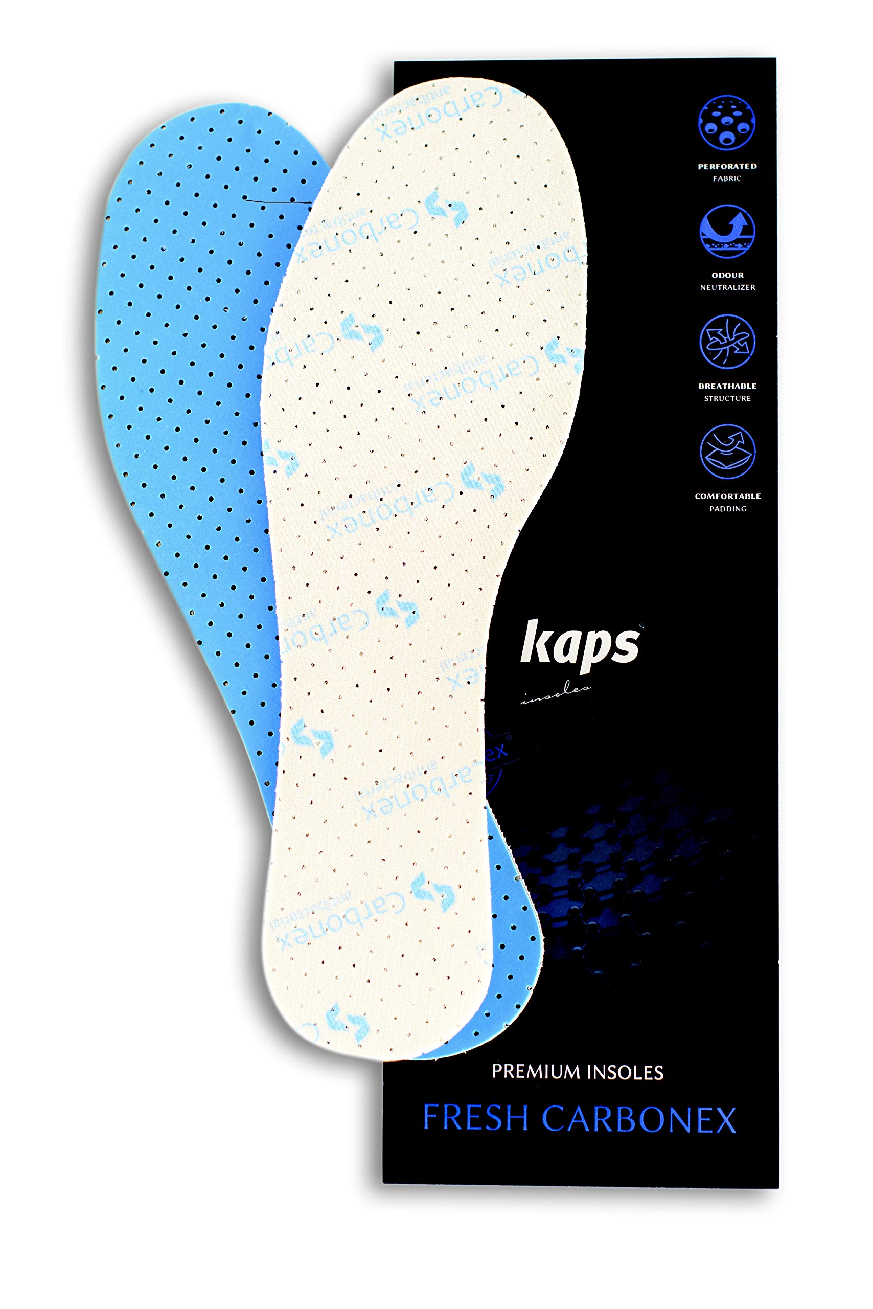 kaps-fresh-carbonex-schuheinlagen-antibakterielle-einlegesohlen-mit-octylisothia image 2