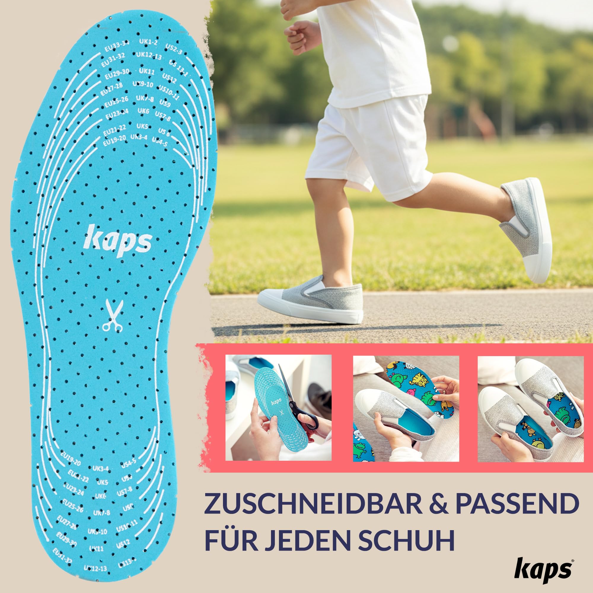 kaps-offspring-einlegesohlen-kinder-zuschneidbar-6-paar image 4