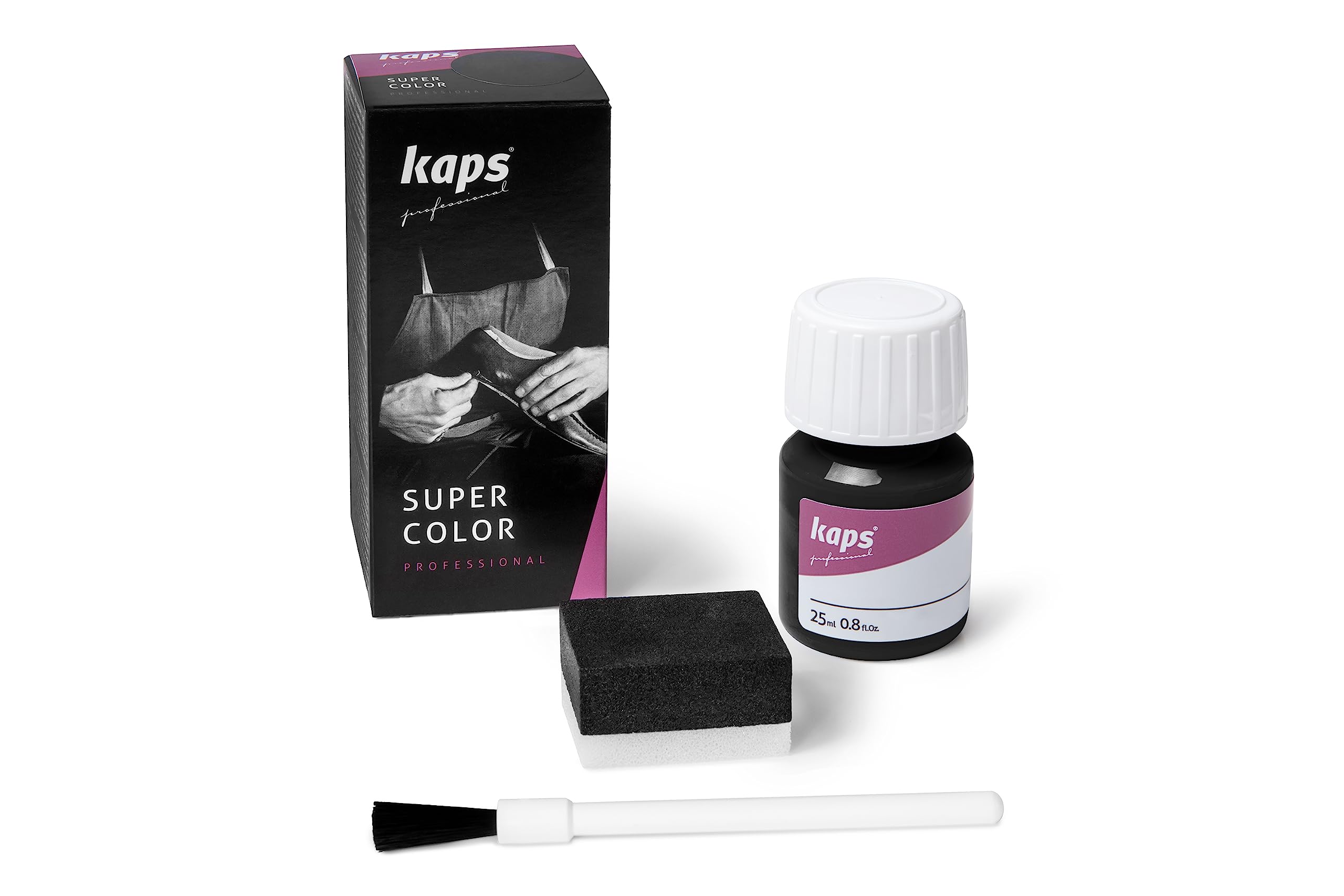 kaps-super-color-lederfarbe-25-ml-schwarz-118-f-r-leder-und-textil image 1