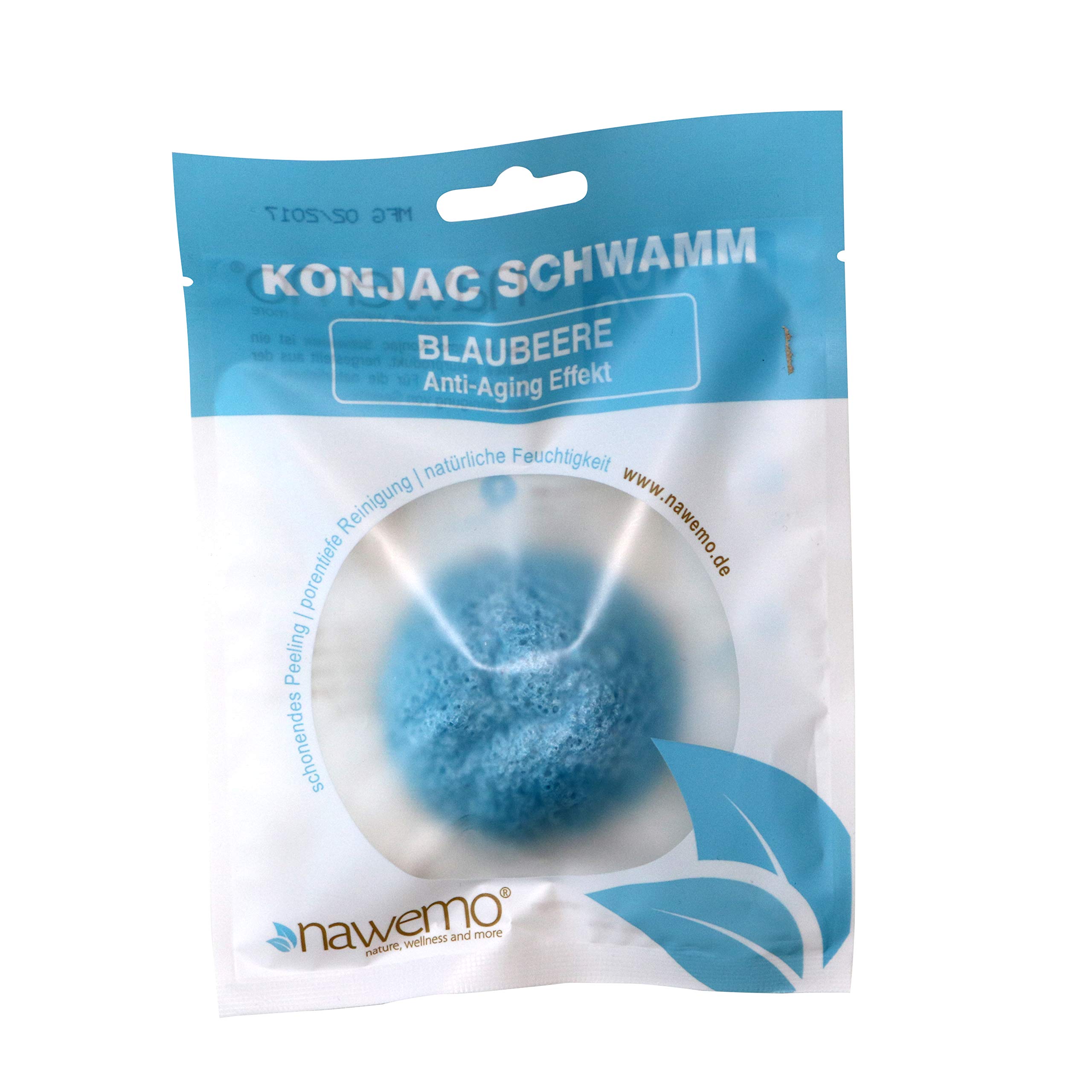 nawemo-konjac-schwamm-blaubeere-gesichtspeeling image 1