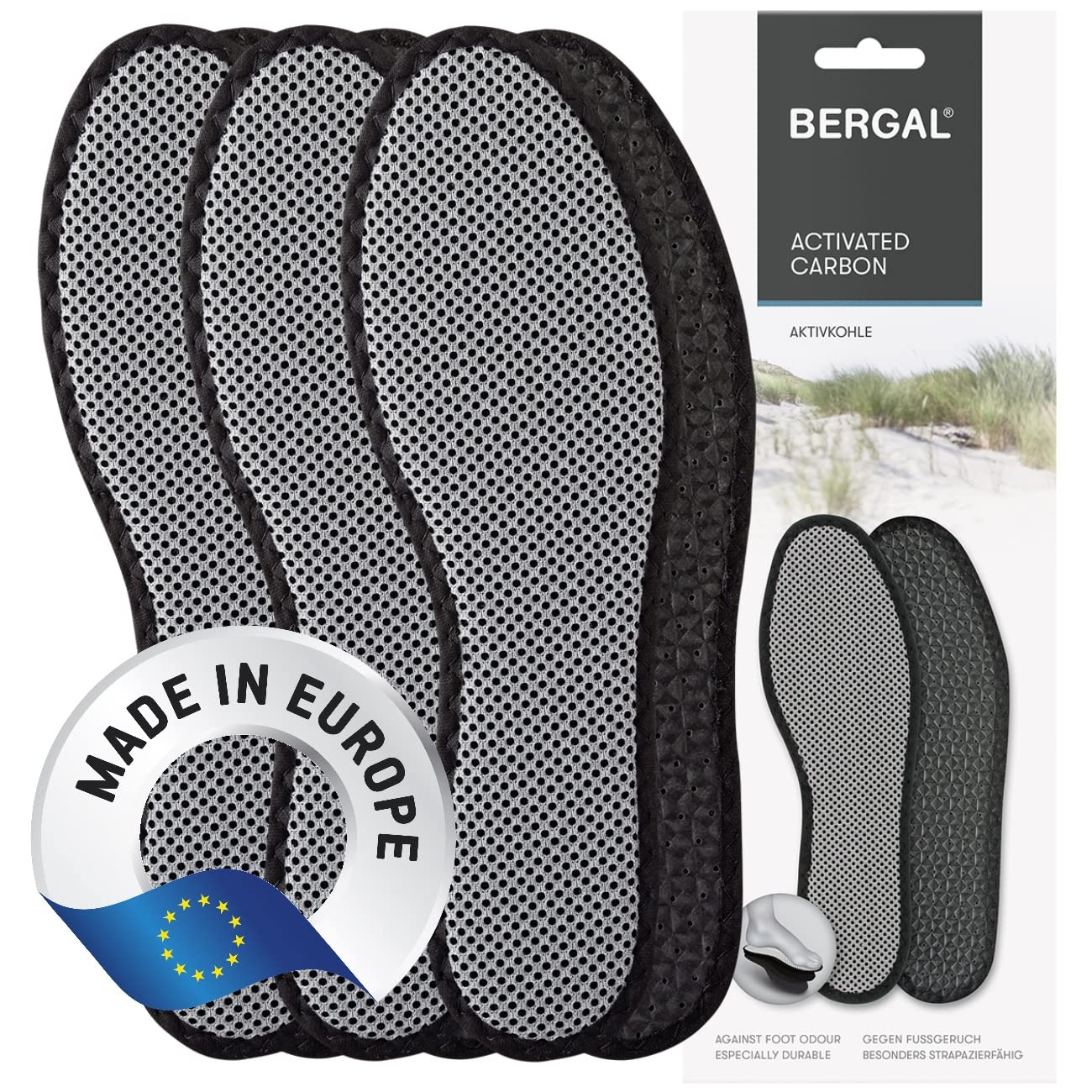 bergal-activated-carbon-einlegesohlen-gr-40-3-paar image 1