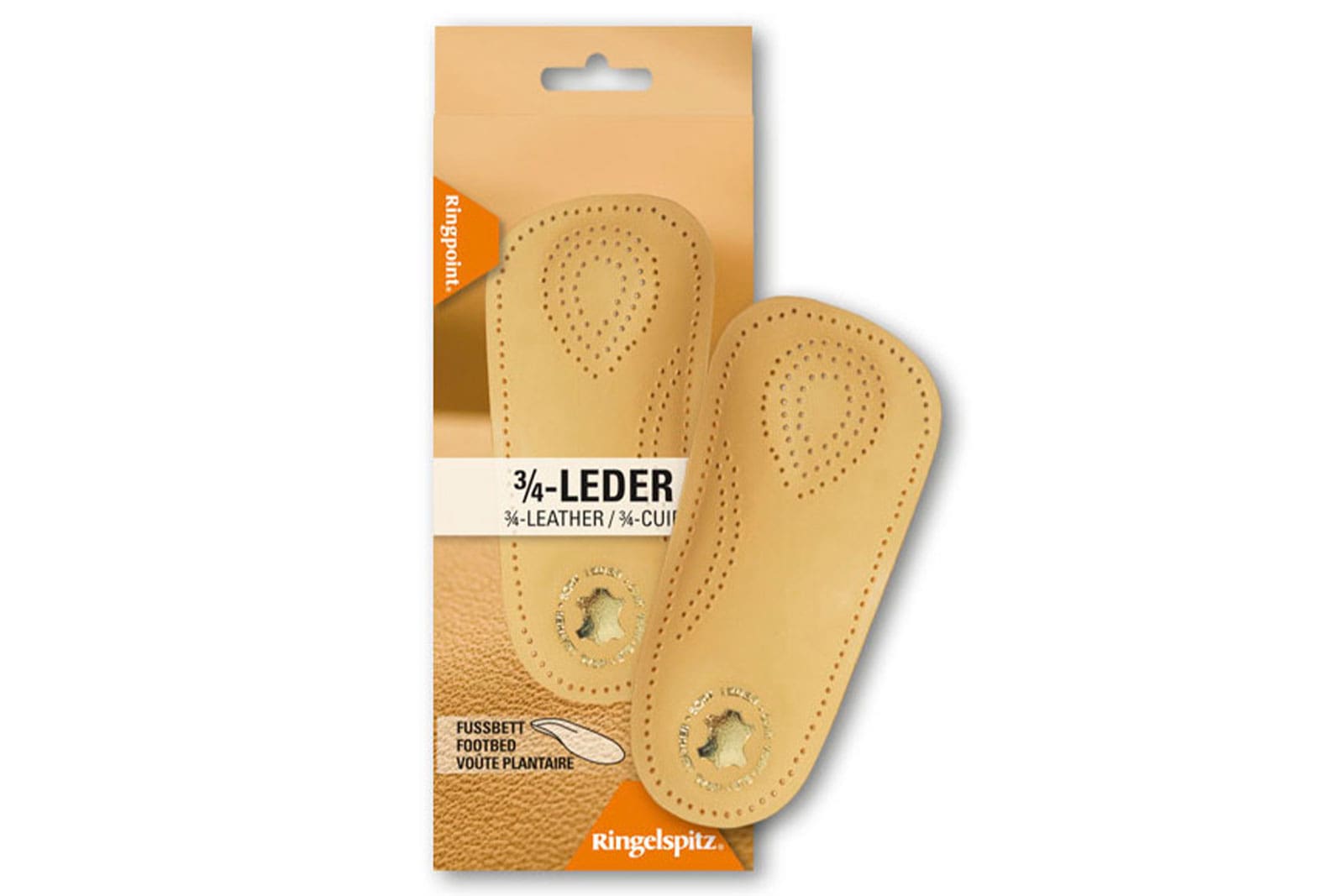 ringelspitz-3-4-leder-einlegesohle-herren-fu-bett-mit-halt-komfort image 2