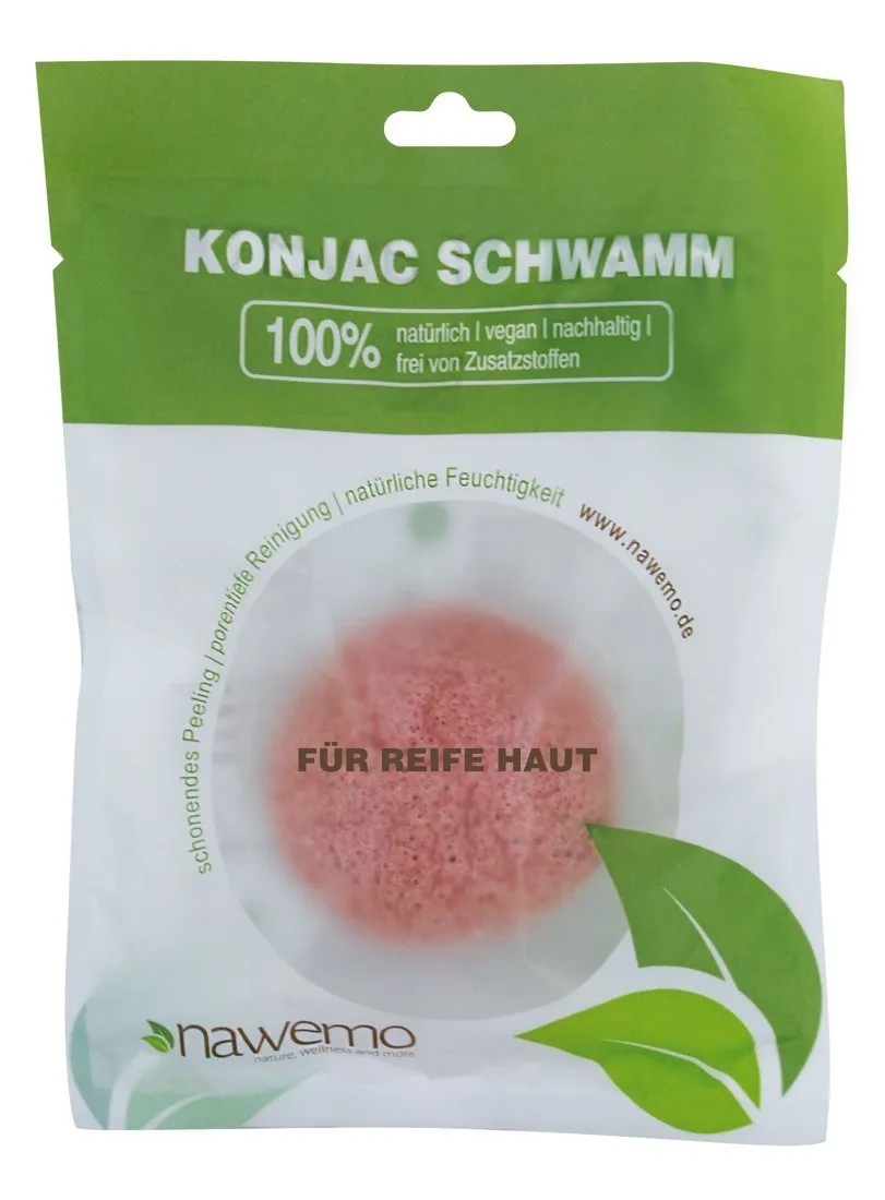nawemo-konjac-schwamm-rosa-tonerde-f-r-reife-und-m-de-haut image 1