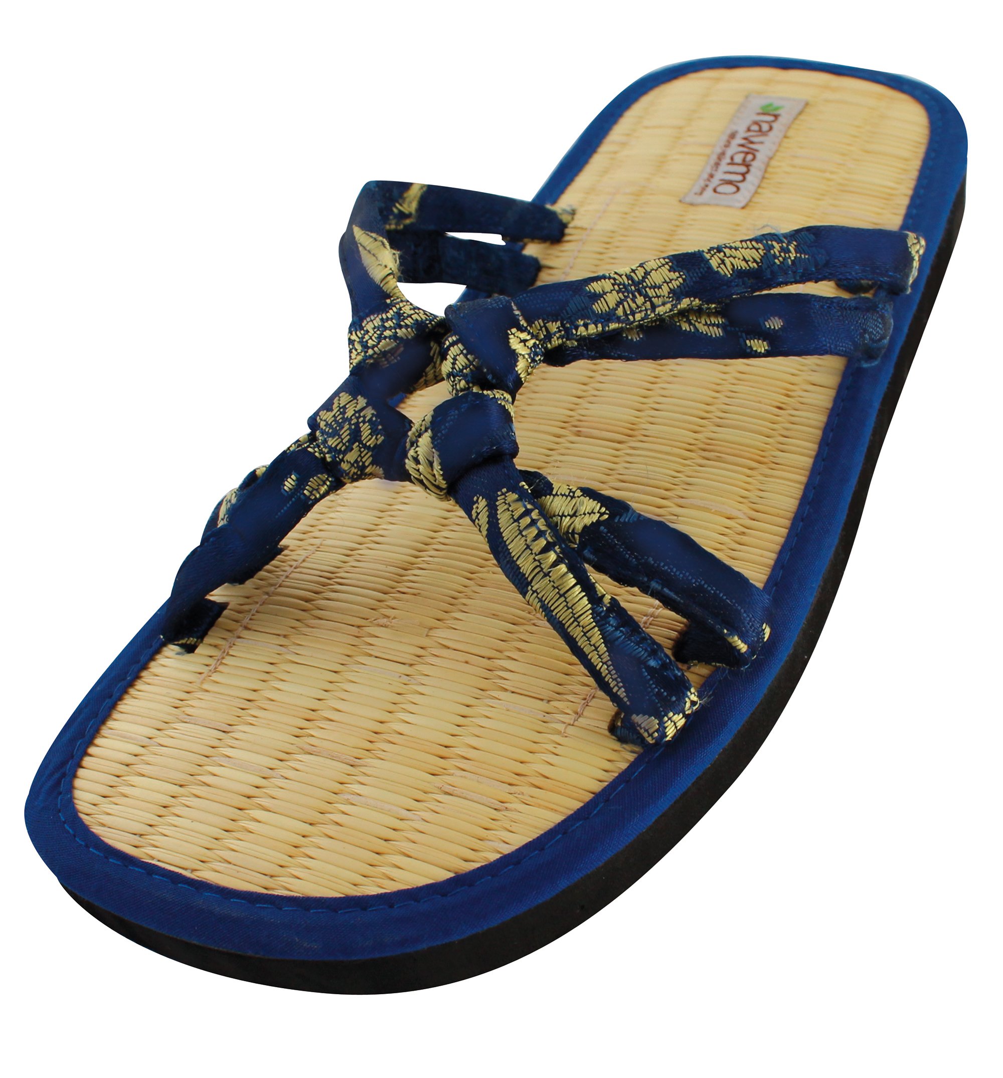 nawemo-zimtlatschen-checked-blue-slipper image 1