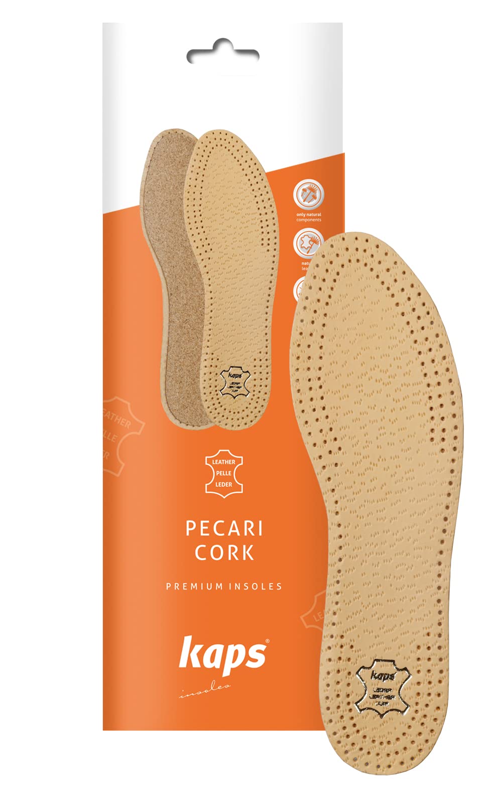 kaps-pecari-cork-premium-einlegesohlen-schaffell-leder-naturkork-women-38-eur image 2