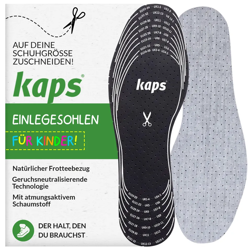 kaps-odour-stop-kids-kinder-einlegesohlen-aktivkohle-zum-zuschneiden image 1