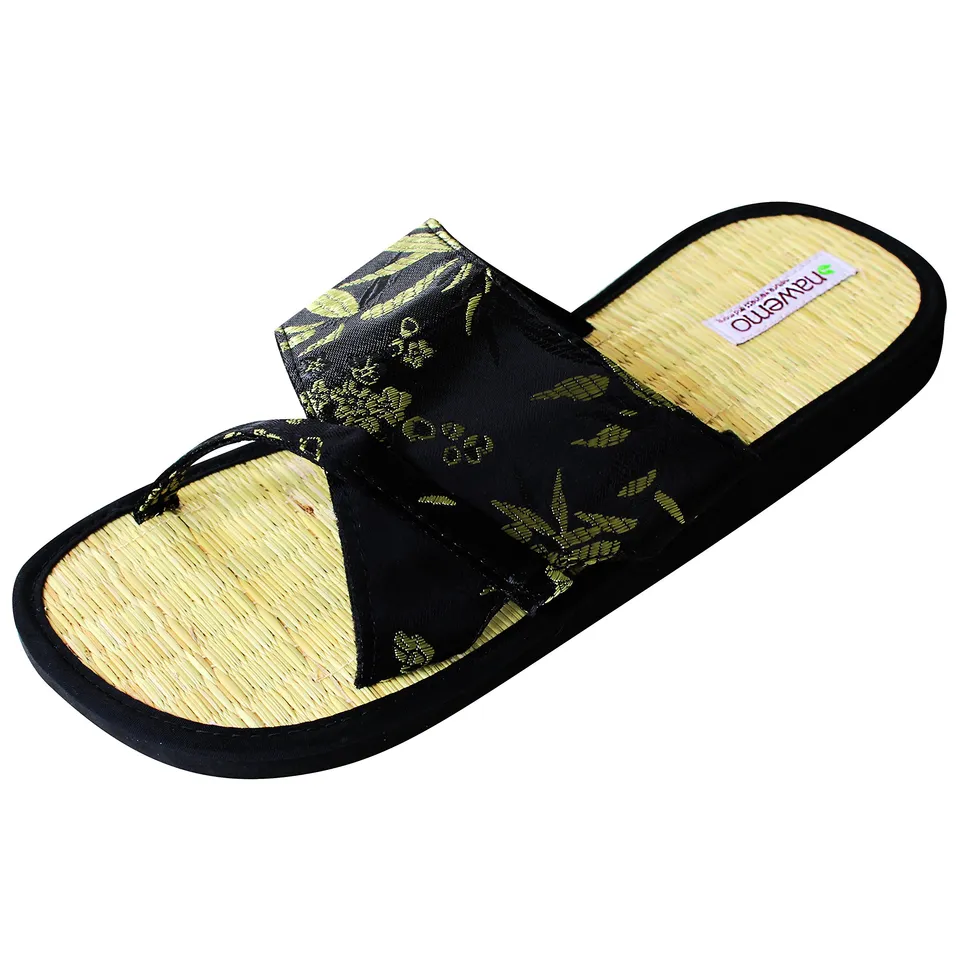 nawemo-zimtlatschen-wide-strap-schwarz-zimt-hausschuhe image 1