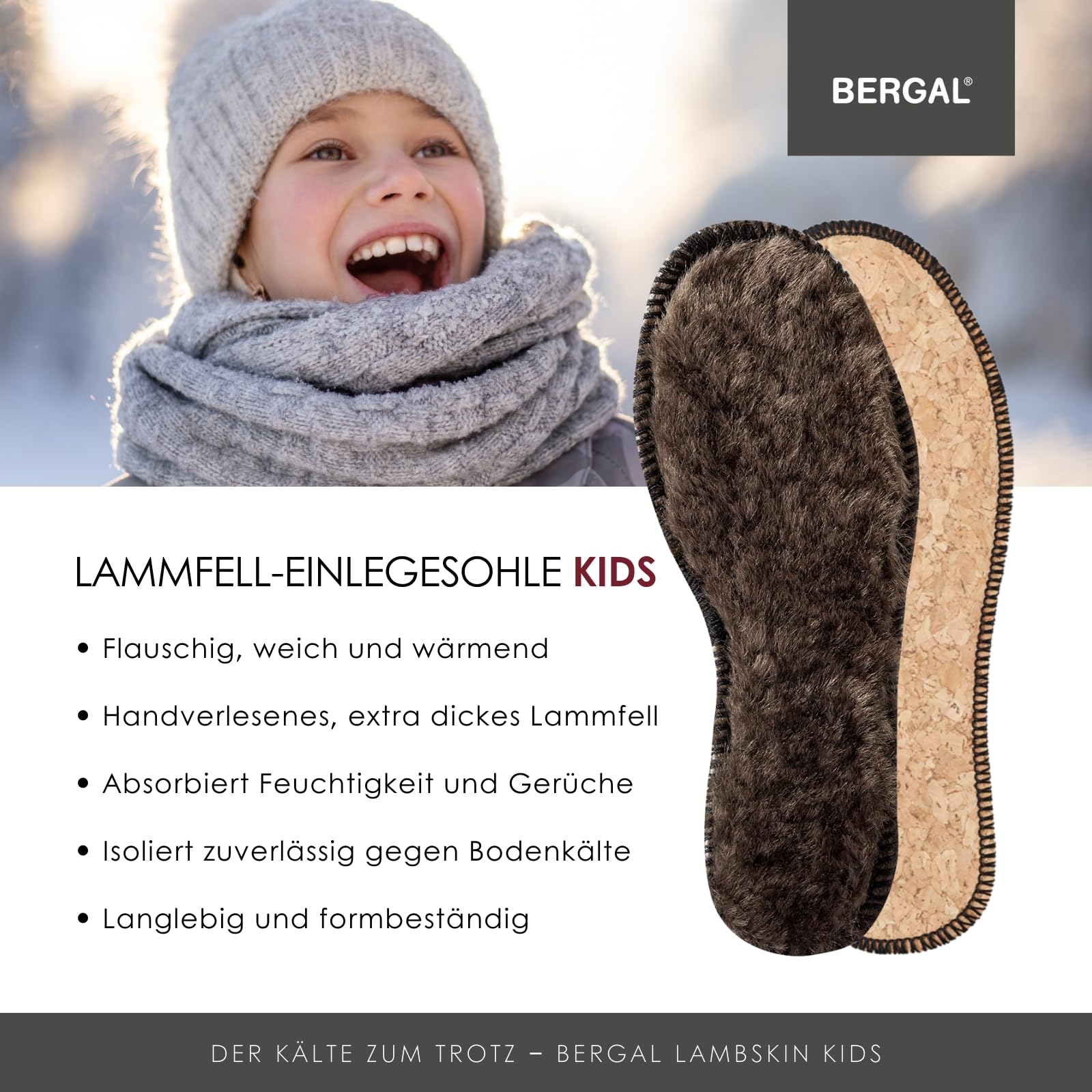 bergal-lambskin-kinder-lammfellsohlen-extra-dickes-schaffell-mit-kork-gr-26-35 image 2