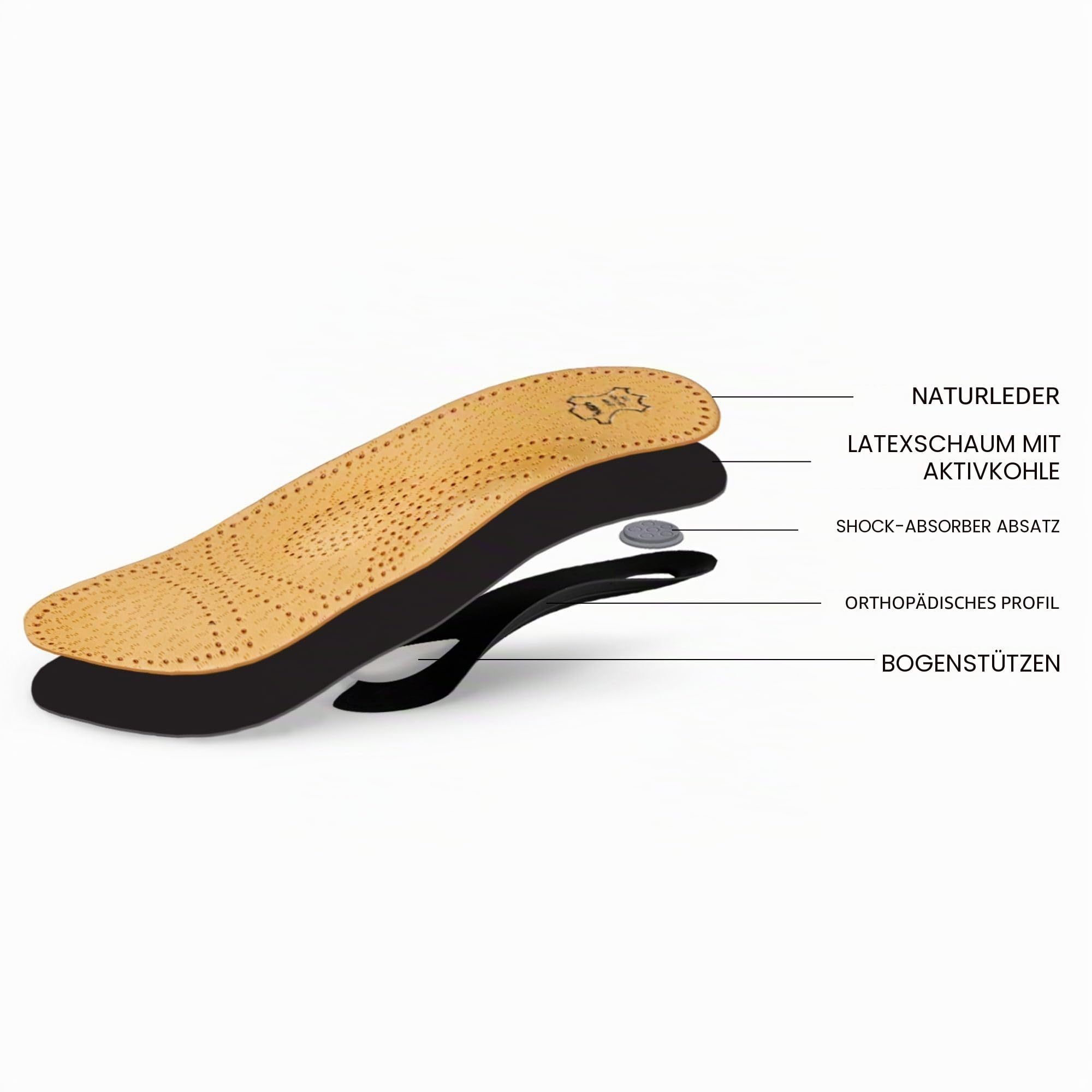 kaps-relax-premium-einlegesohlen-aus-pecari-leder-mit-aktivkohle-gr-e-35 image 3