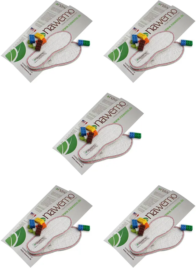 nawemo-zimtsohlen-frottee-kinder-5er-pack-einlegesohlen image 1