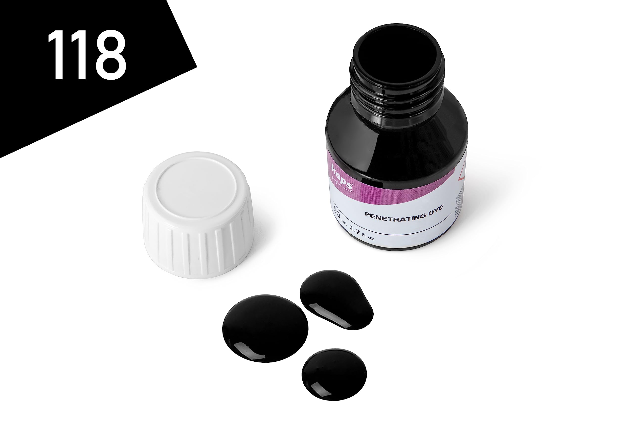 kaps-penetrating-dye-lederfarbe-50-ml-mit-pinsel-schwarz-118-f-r-glattleder image 2