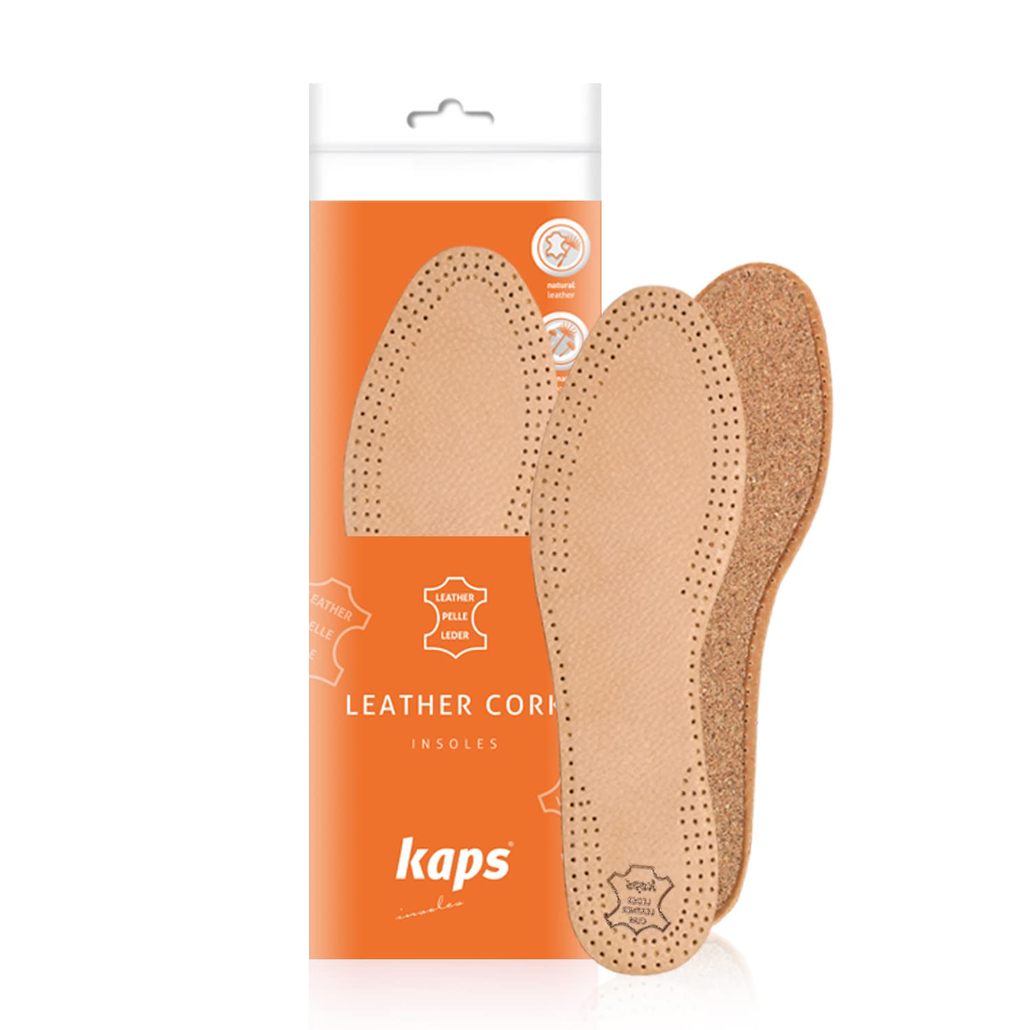kaps-einlegesohlen-mit-korkschicht-aus-nat-rlichem-leder-damen-35-beige image 2