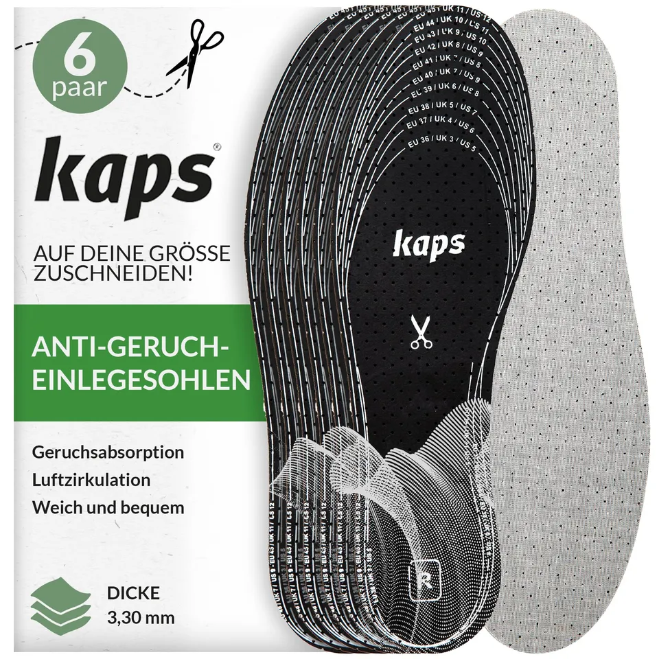 kaps-einlegesohlen-herren-aktivkohle-zuschneidbar-6-paar image 1
