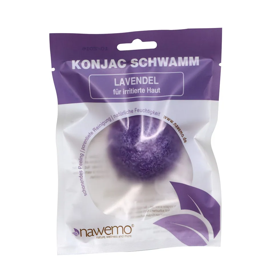 nawemo-konjac-schwamm-lavendel-f-r-gesicht-entz-ndeter-haut image 1