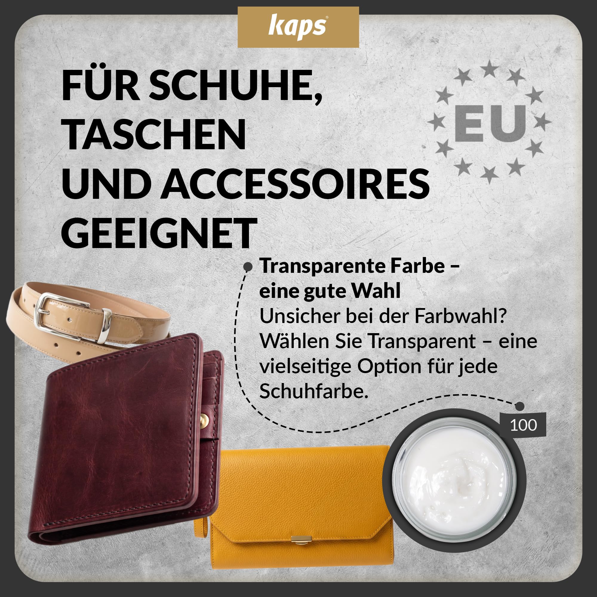 kaps-schuhcreme-mit-schwamm-50-ml-glattleder-und-kunstleder-pflege image 6